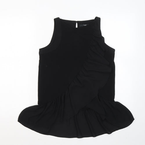 NEXT Womens Black Polyester Basic Tank Size 8 Round Neck