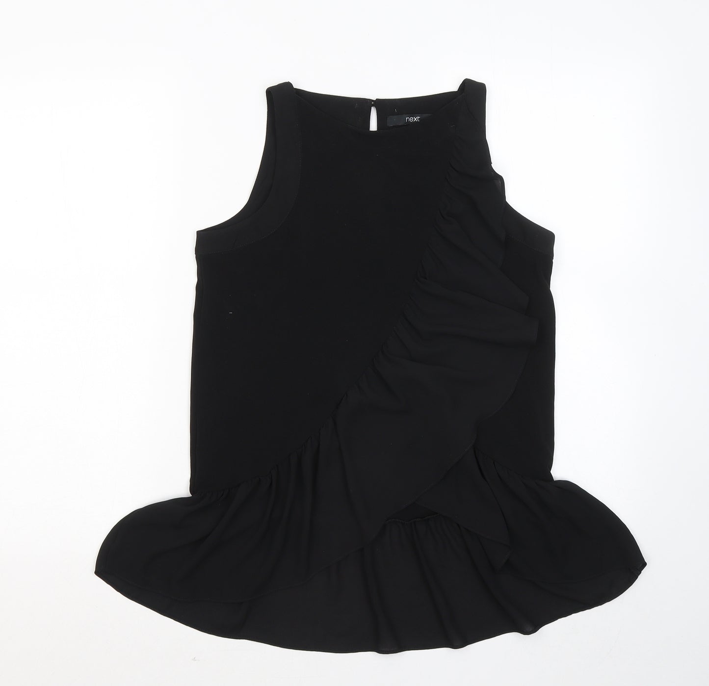 NEXT Womens Black Polyester Basic Tank Size 8 Round Neck