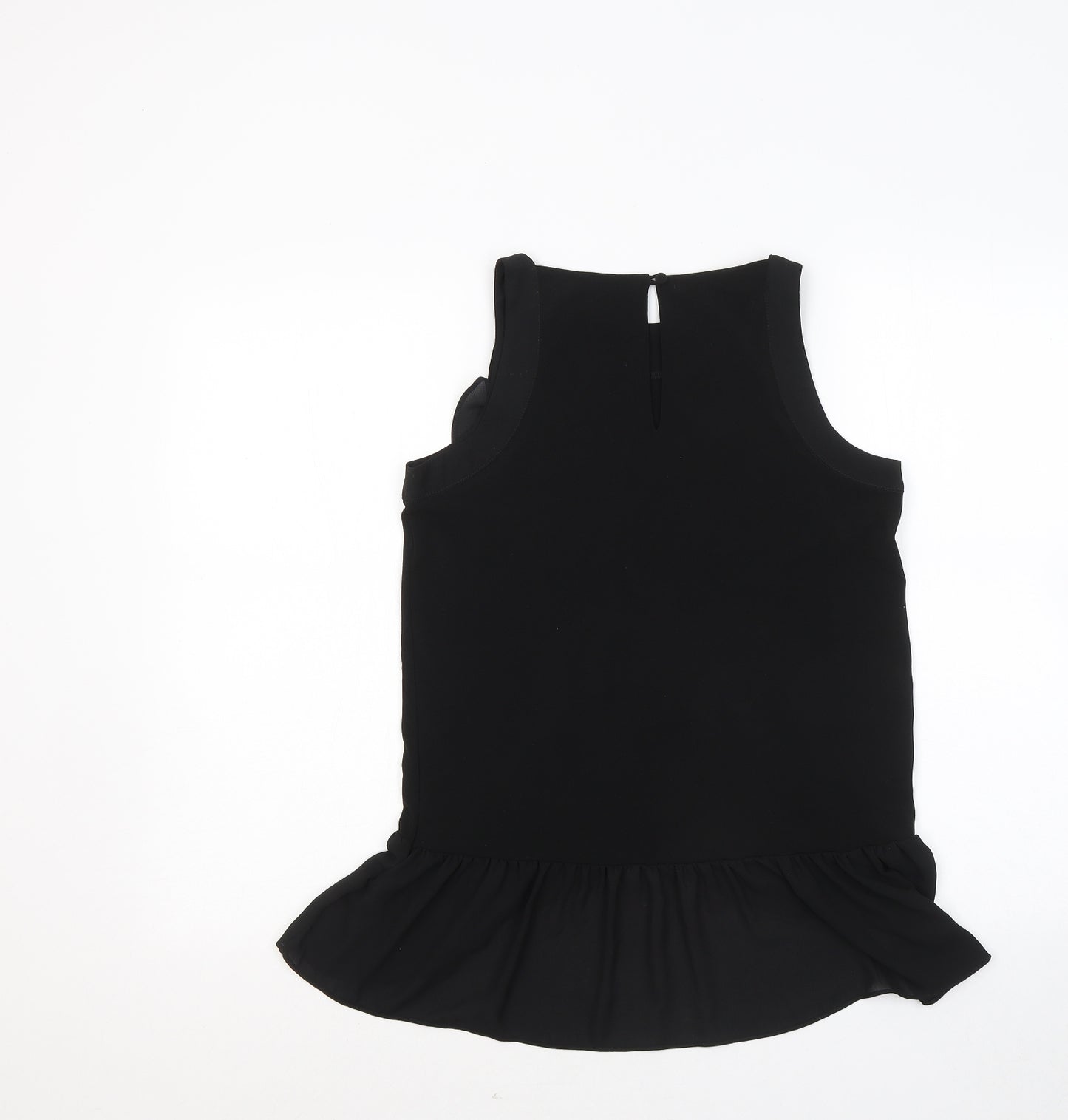 NEXT Womens Black Polyester Basic Tank Size 8 Round Neck