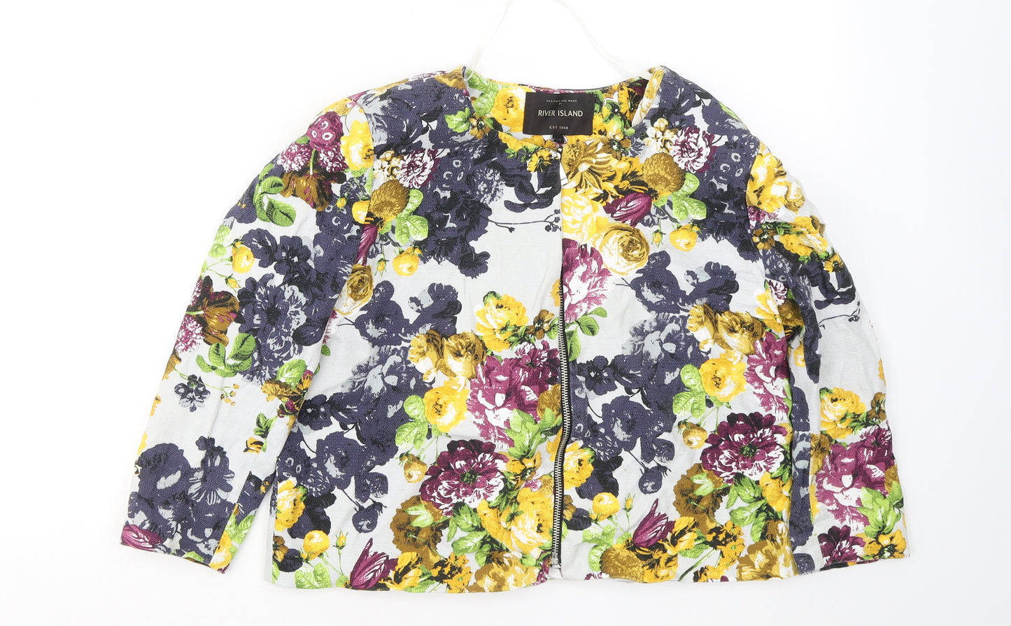 River Island Womens Multicoloured Floral Jacket Size 12