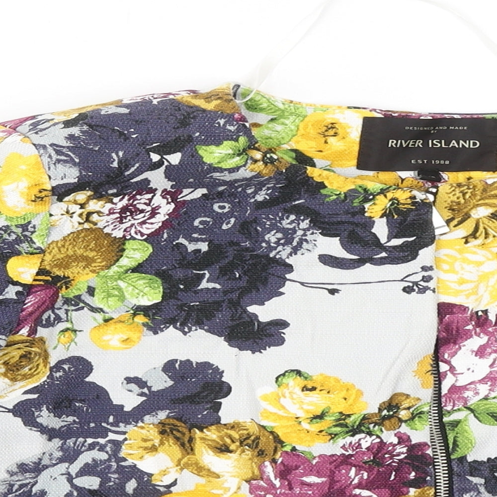 River Island Womens Multicoloured Floral Jacket Size 12