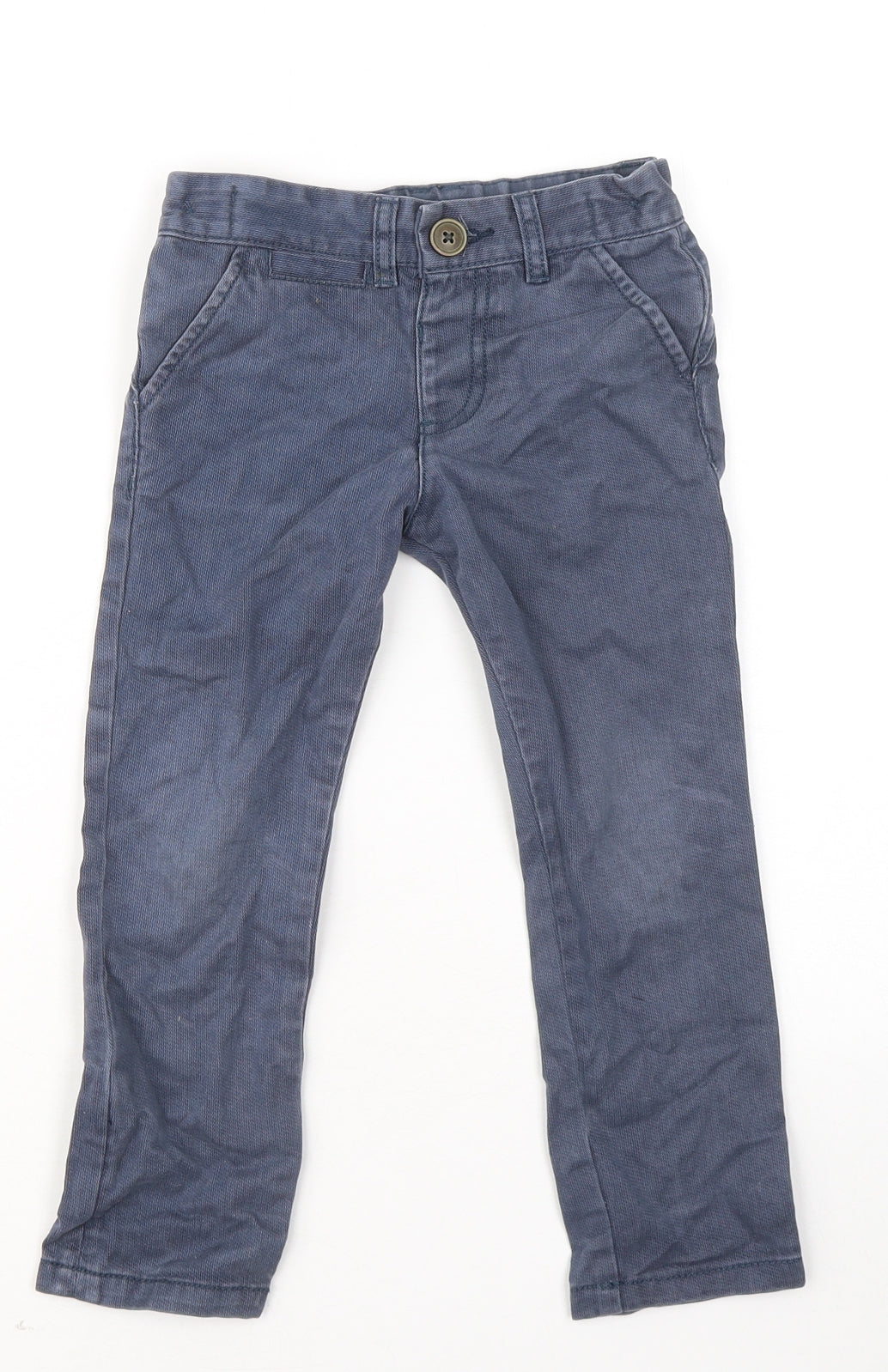 F&F Boys Blue Cotton Straight Jeans Size 2-3 Years Regular