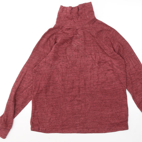 NEXT Womens Red Mock Neck Viscose Pullover Jumper Size 10