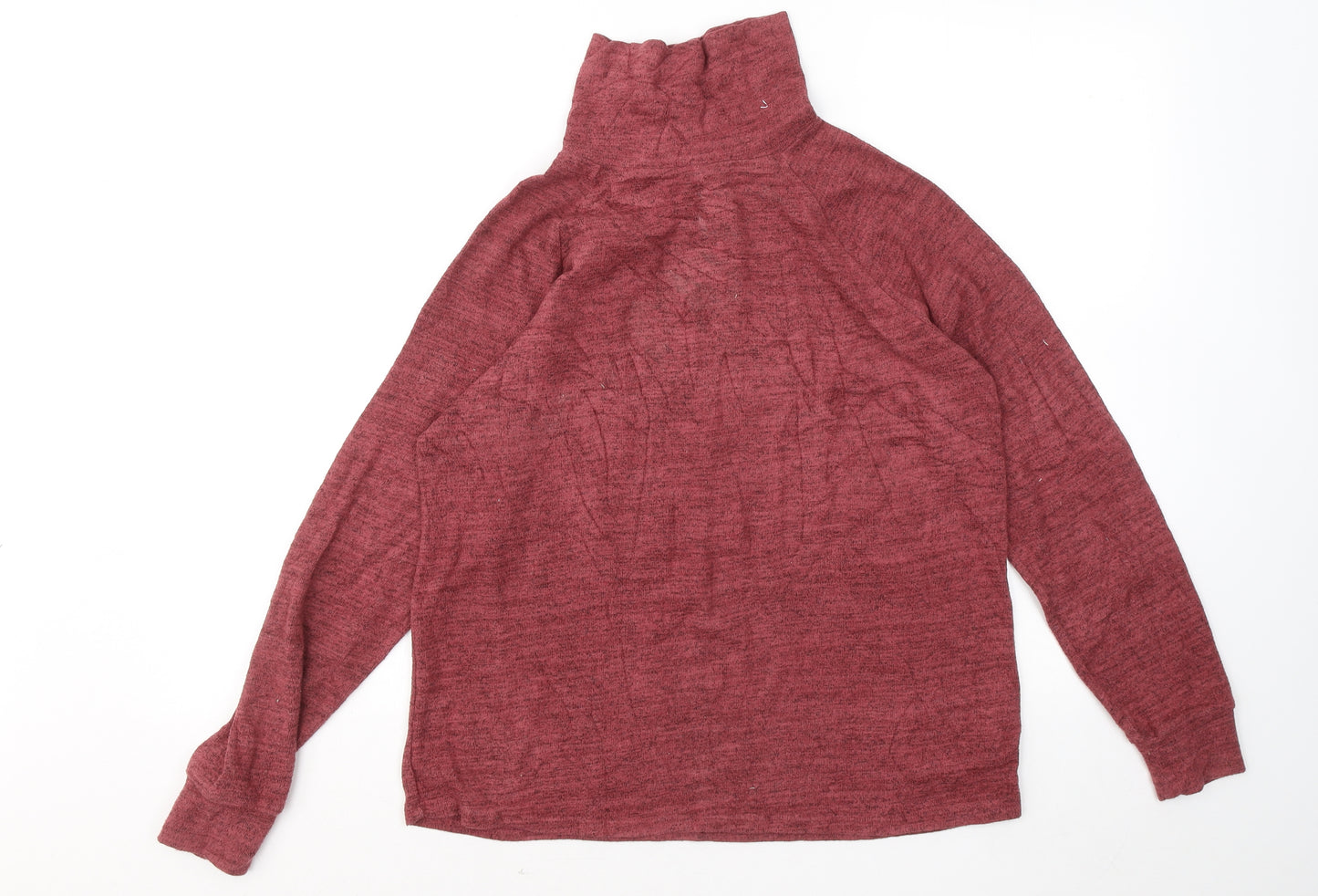 NEXT Womens Red Mock Neck Viscose Pullover Jumper Size 10