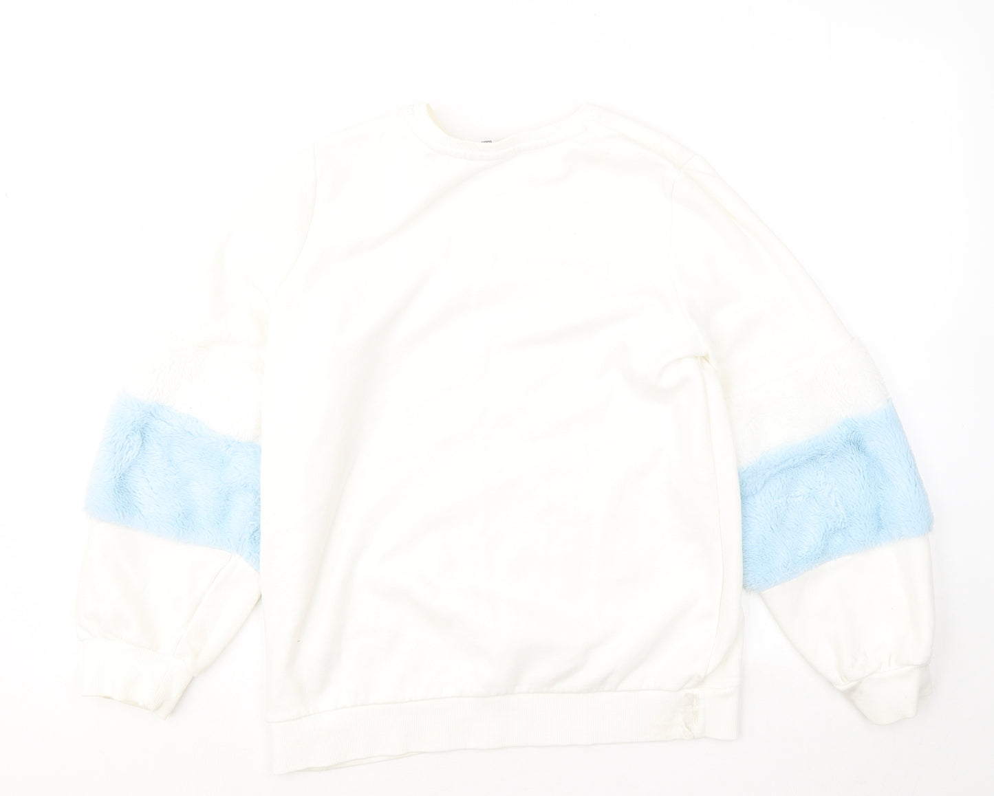 F&F Girls White Cotton Pullover Sweatshirt Size 13-14 Years - Frozen 2