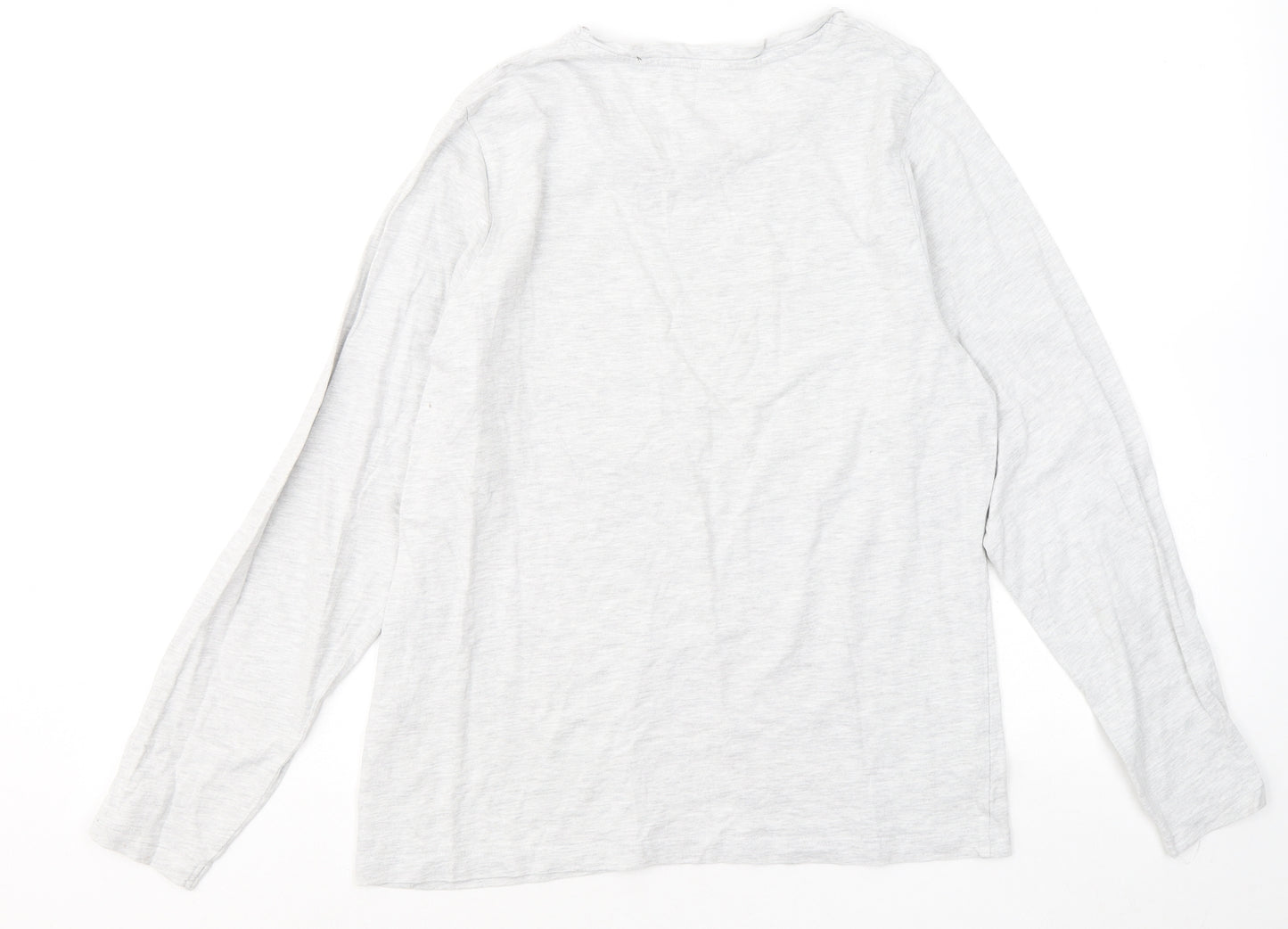 Primark Womens Grey Cotton Basic T-Shirt Size 12 Round Neck - Disney Bunny