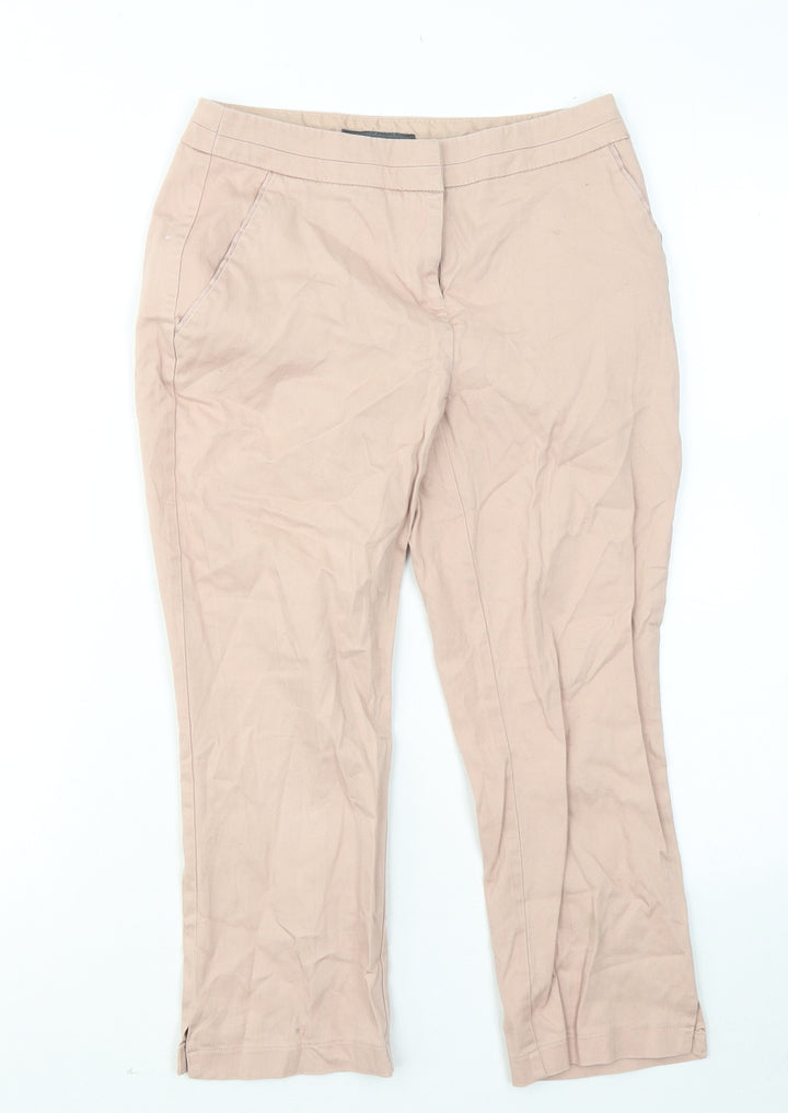 Atmosphere Womens Pink Cotton Trousers Size 6 L20 in Regular