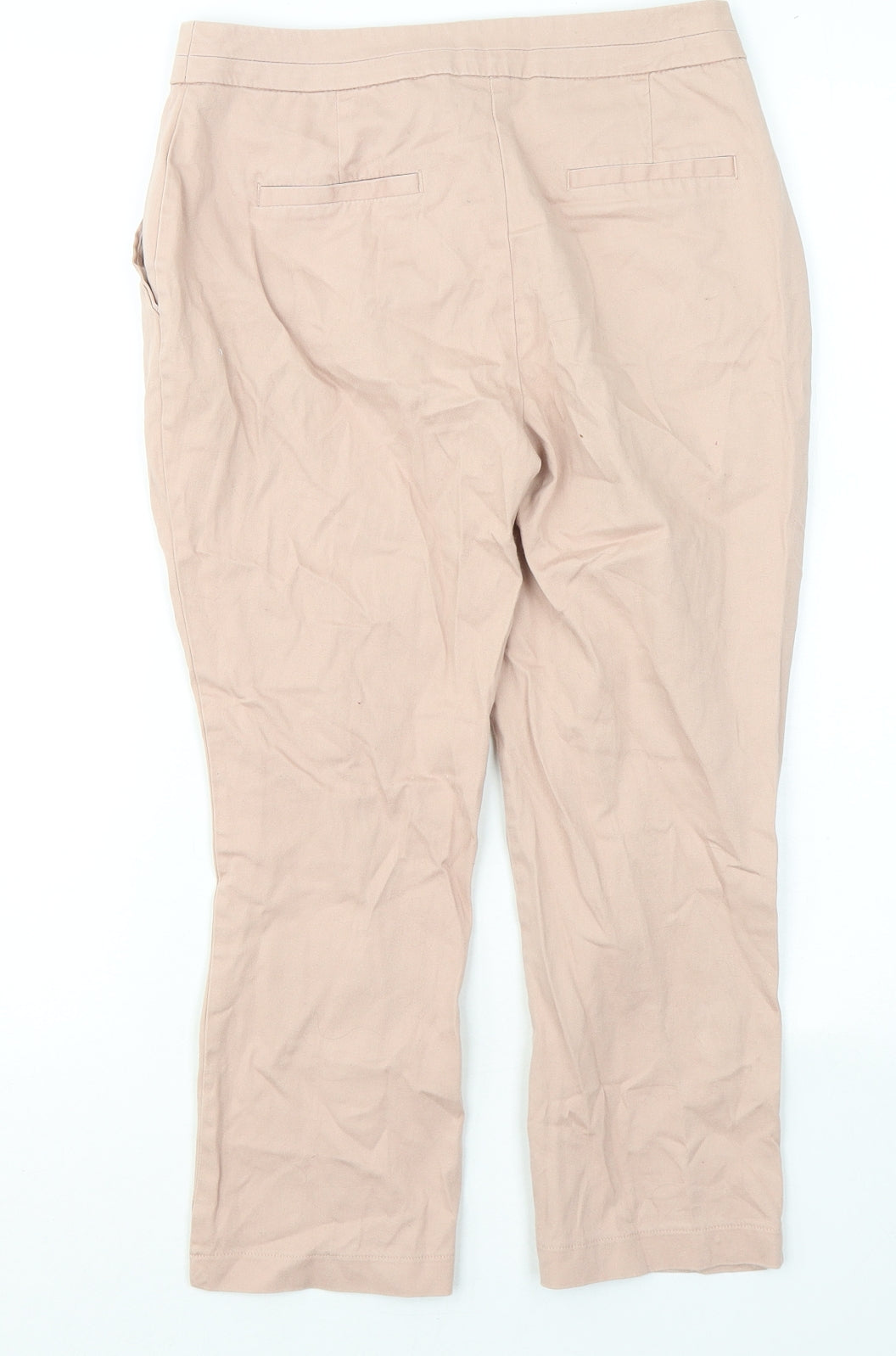 Atmosphere Womens Pink Cotton Trousers Size 6 L20 in Regular