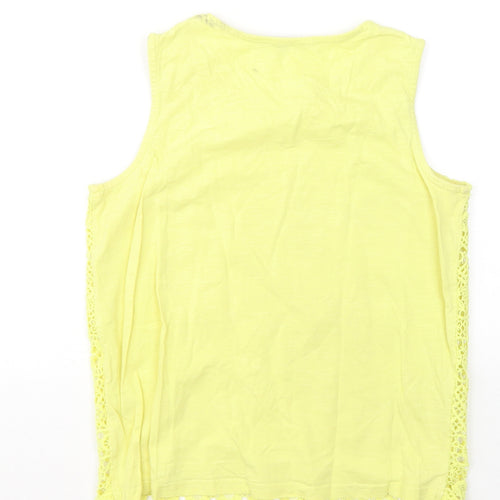 Intuition Womens Yellow Round Neck Cotton Vest Jumper Size 8