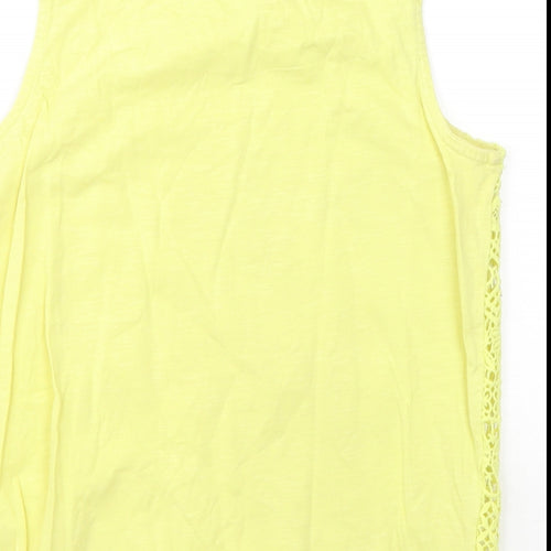 Intuition Womens Yellow Round Neck Cotton Vest Jumper Size 8