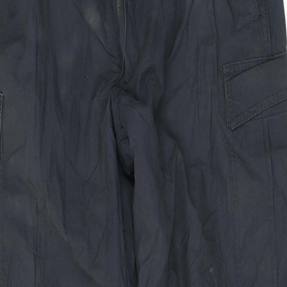 Replay Mens Grey Polyester Cargo Trousers Size 34 in L34 in Regular