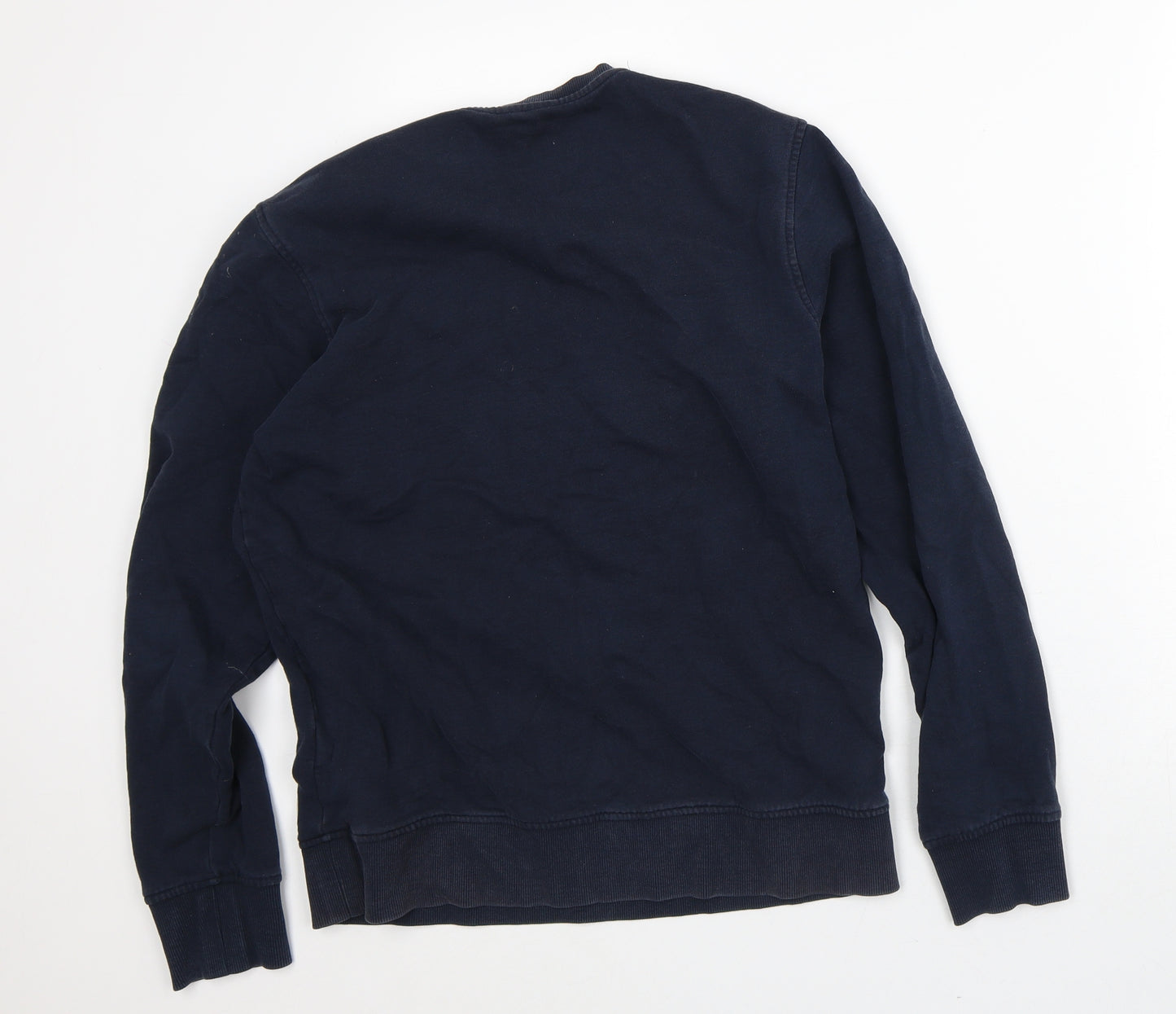 JACK & JONES Mens Blue Cotton Pullover Sweatshirt Size M