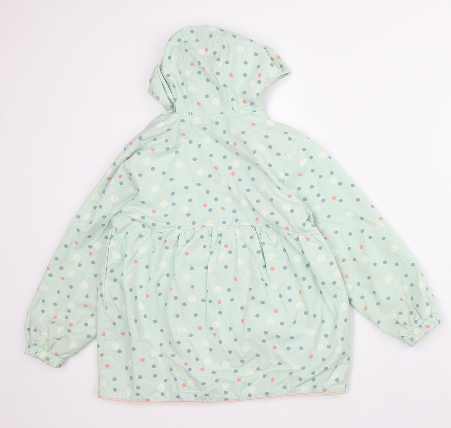 NEXT Girls Green Polka Dot Jacket Size 6-7 Years - Hoodie Jacket