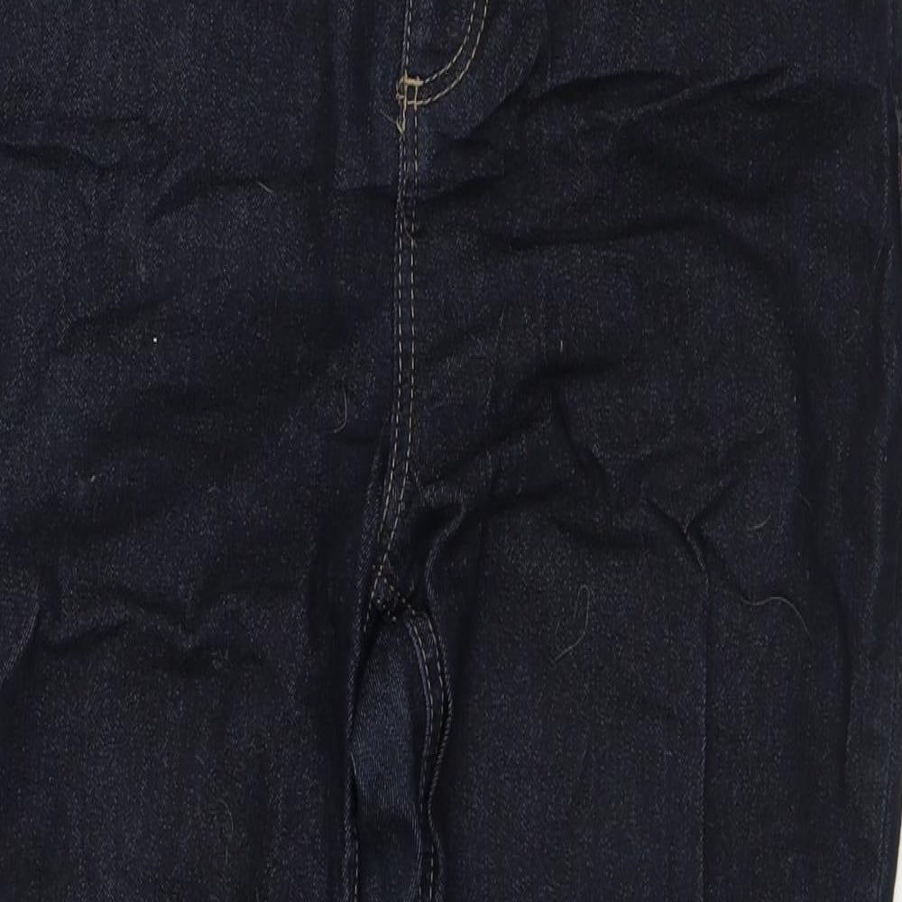 Wallis Womens Black Polyester Straight Jeans Size 10 L27 in Regular