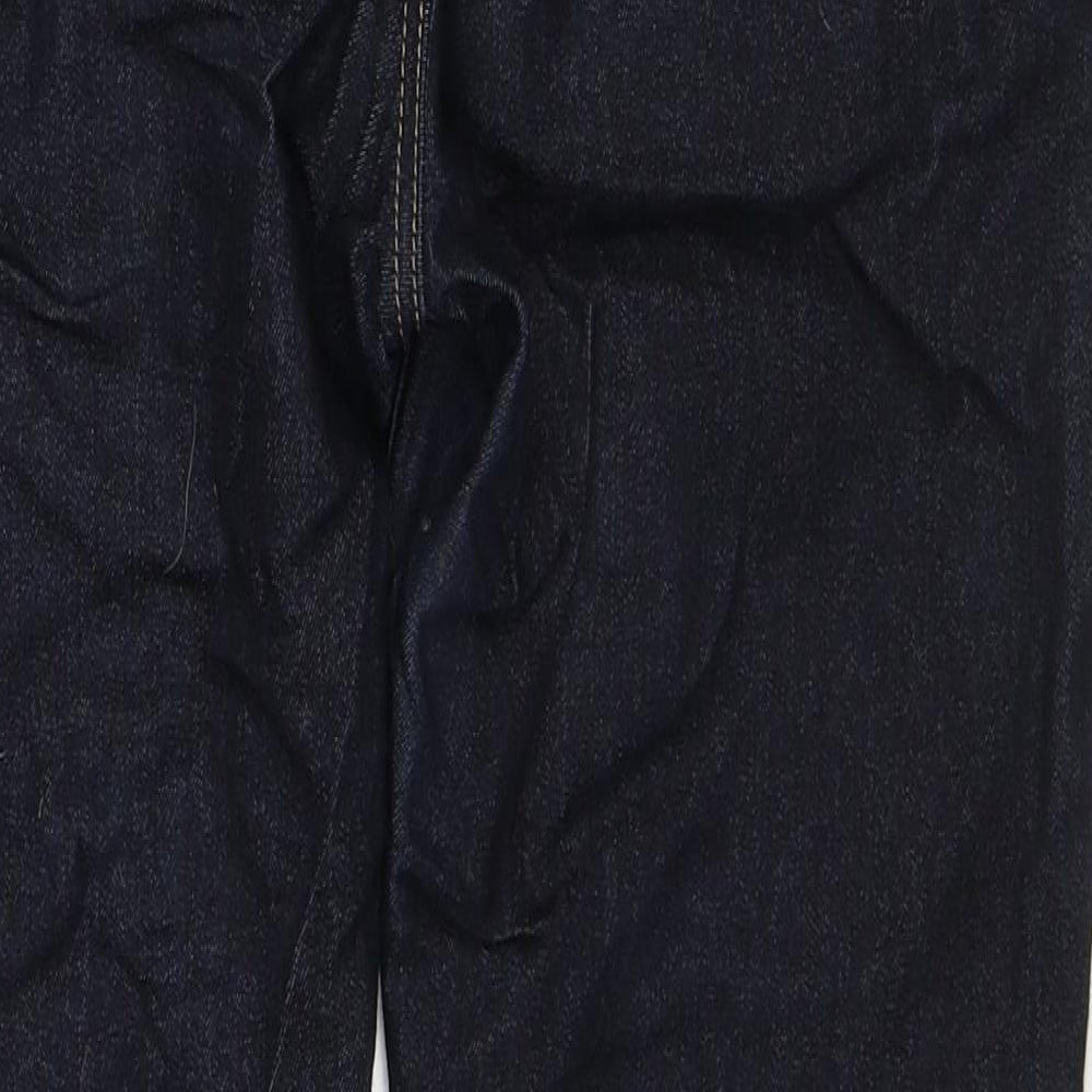 Wallis Womens Black Polyester Straight Jeans Size 10 L27 in Regular