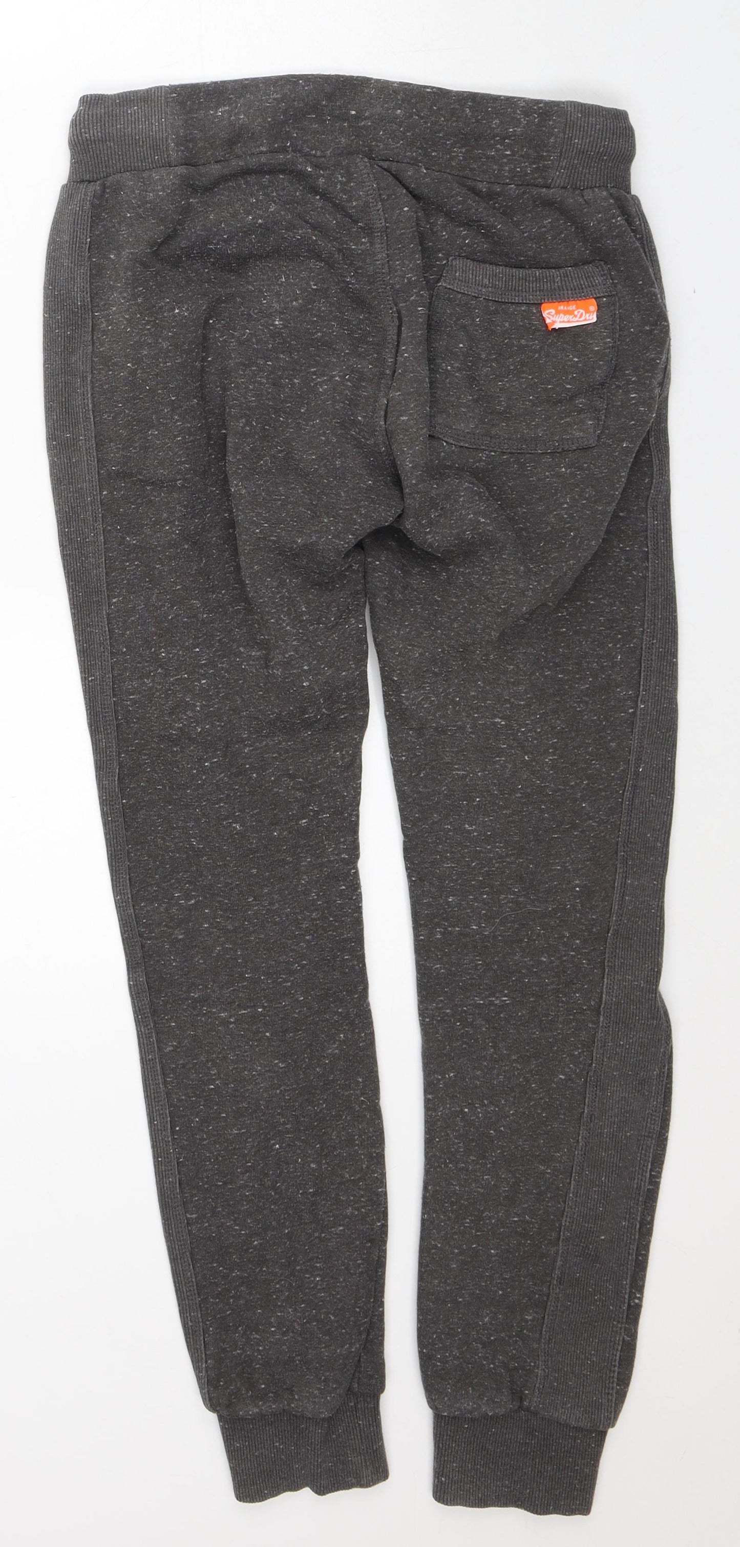 Superdry Womens Grey Geometric Cotton Sweatpants Trousers Size XS L28 in Slim
