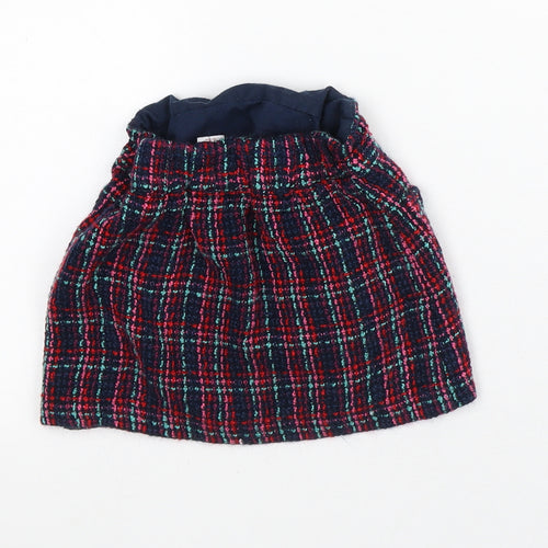 Dunnes Stores Girls Multicoloured Check Cotton A-Line Skirt Size 12-18 Months