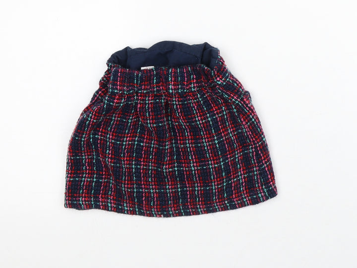 Dunnes Stores Girls Multicoloured Check Cotton A-Line Skirt Size 12-18 Months