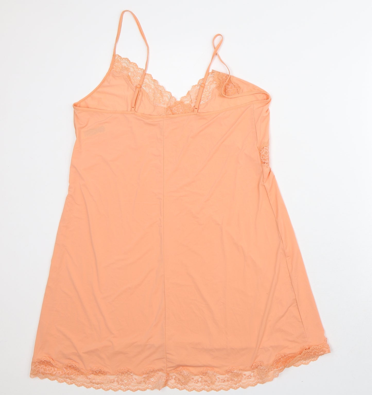 Marks and Spencer Womens Orange Polyamide Tunic Tank Size 14 V-Neck