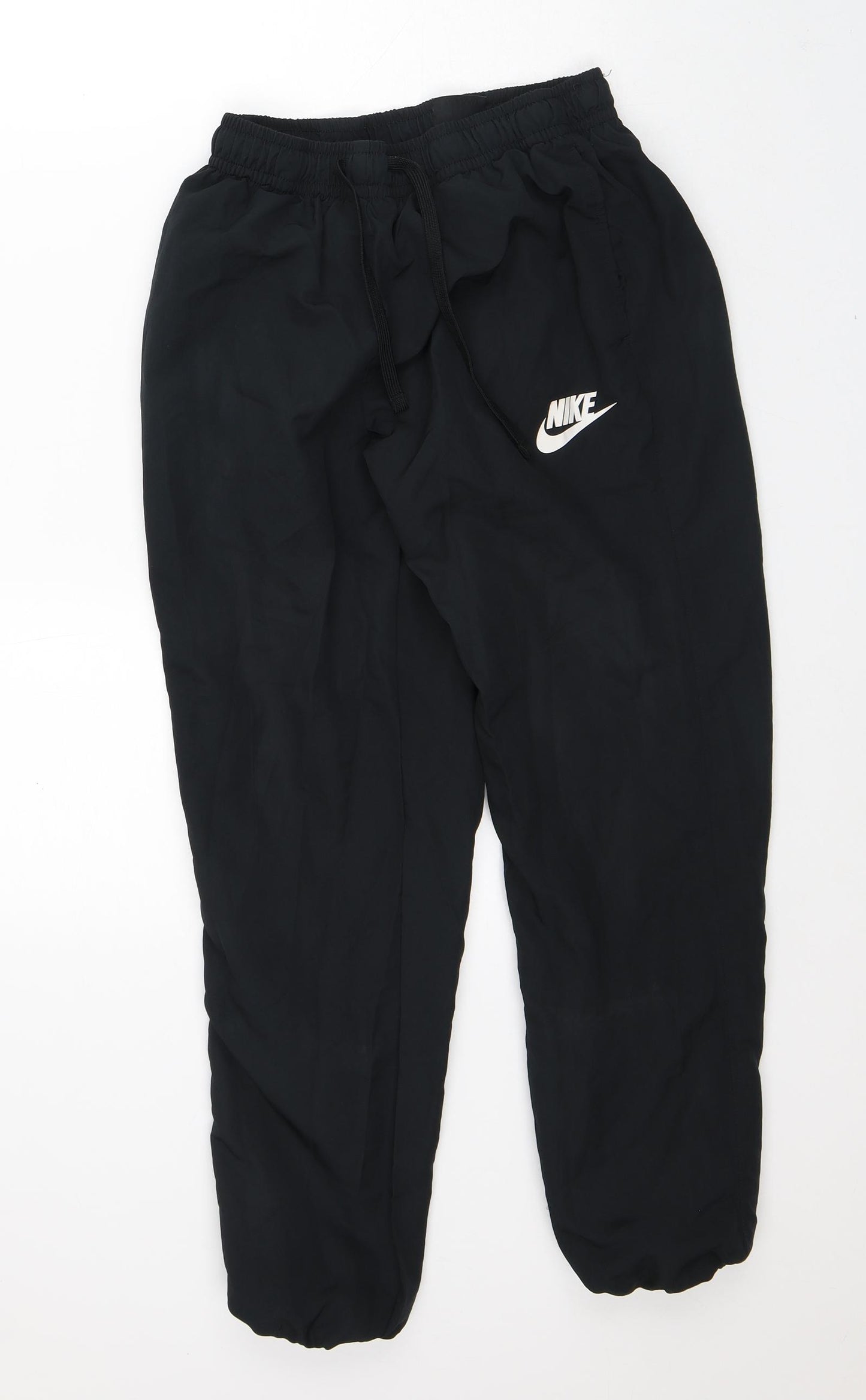 Nike Mens Black Polyester Track Pants Trousers Size M L26 in Regular