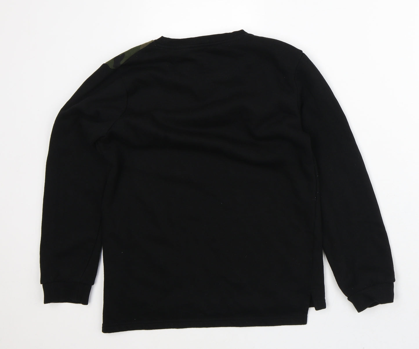 Primark Boys Black Camouflage Cotton Pullover Sweatshirt Size 12-13 Years