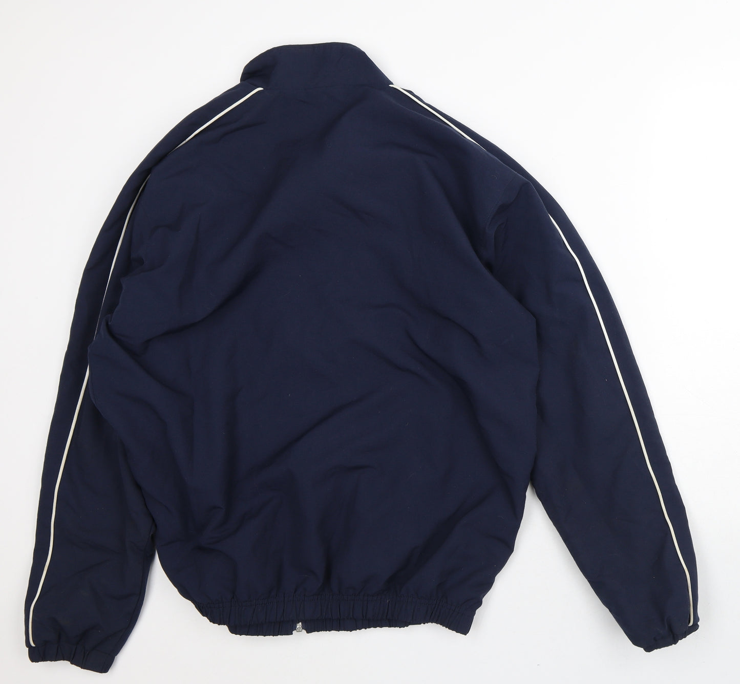 Umbro Mens Blue Striped Polyester Basic Casual Size L High Neck - Tracksuit