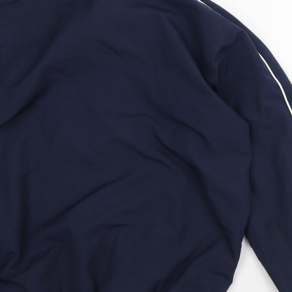 Umbro Mens Blue Striped Polyester Basic Casual Size L High Neck - Tracksuit