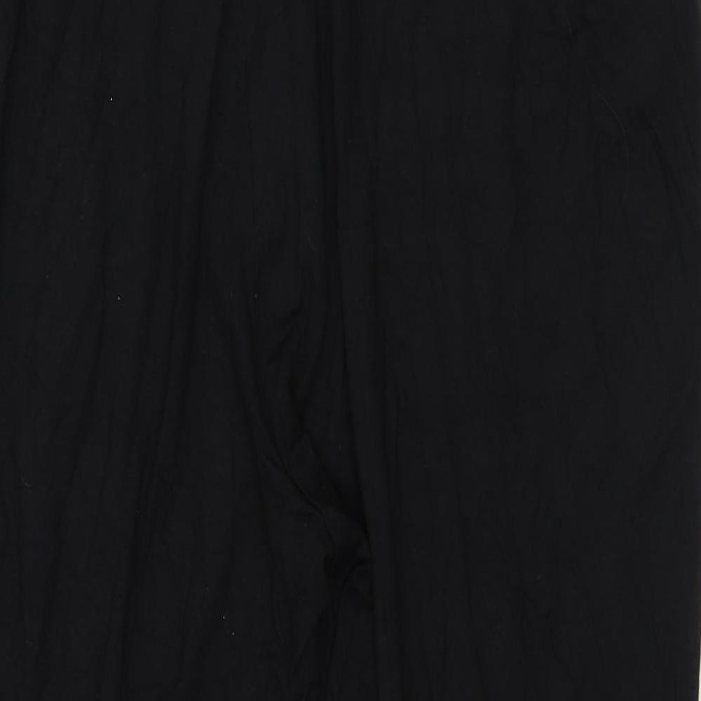 Peacocks Womens Black Viscose Capri Trousers Size 18 L22 in Regular