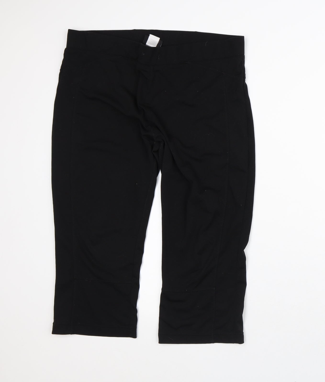 Olympus Womens Black Polyester Capri Trousers Size 18 L21 in Regular