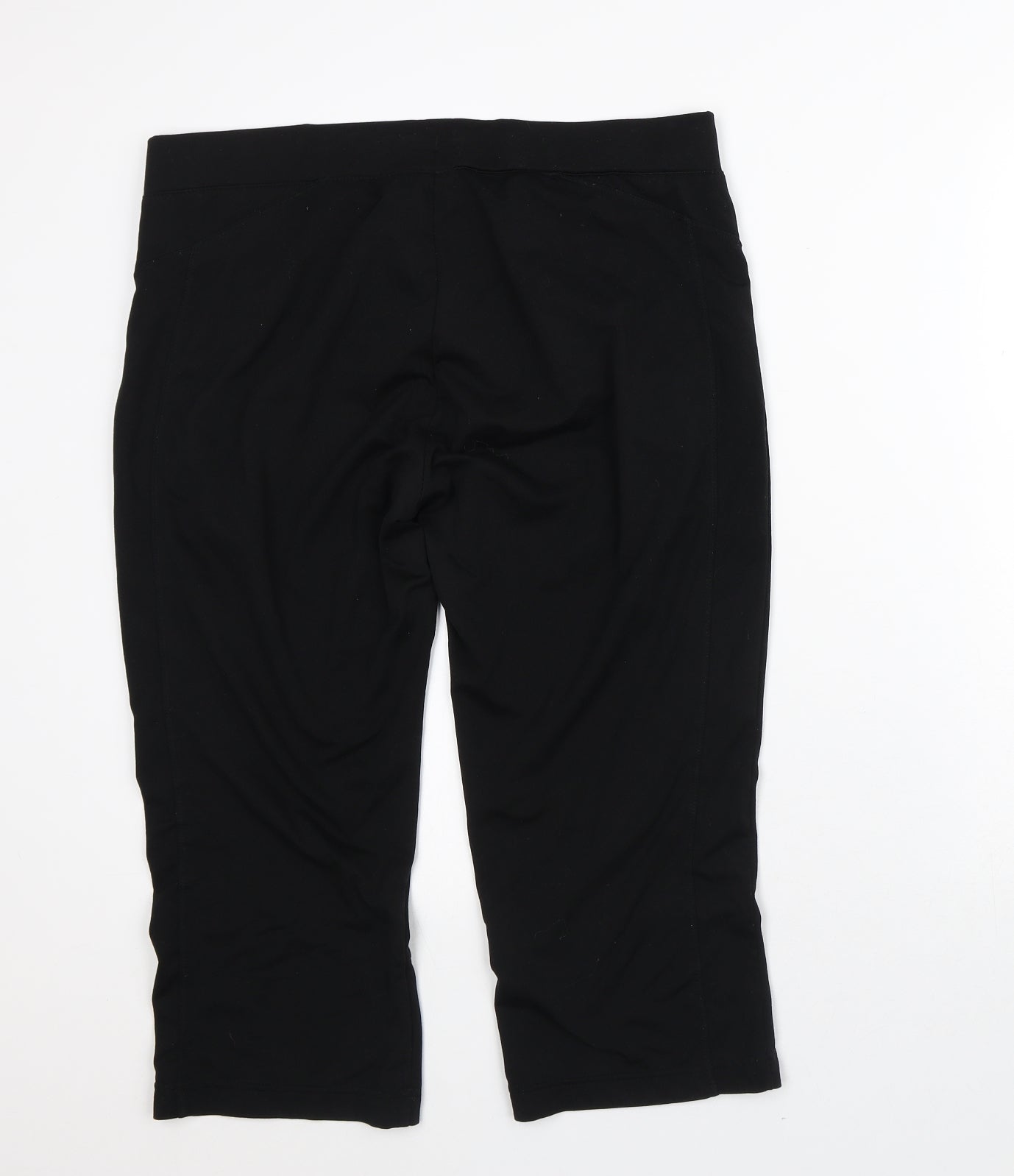Olympus Womens Black Polyester Capri Trousers Size 18 L21 in Regular