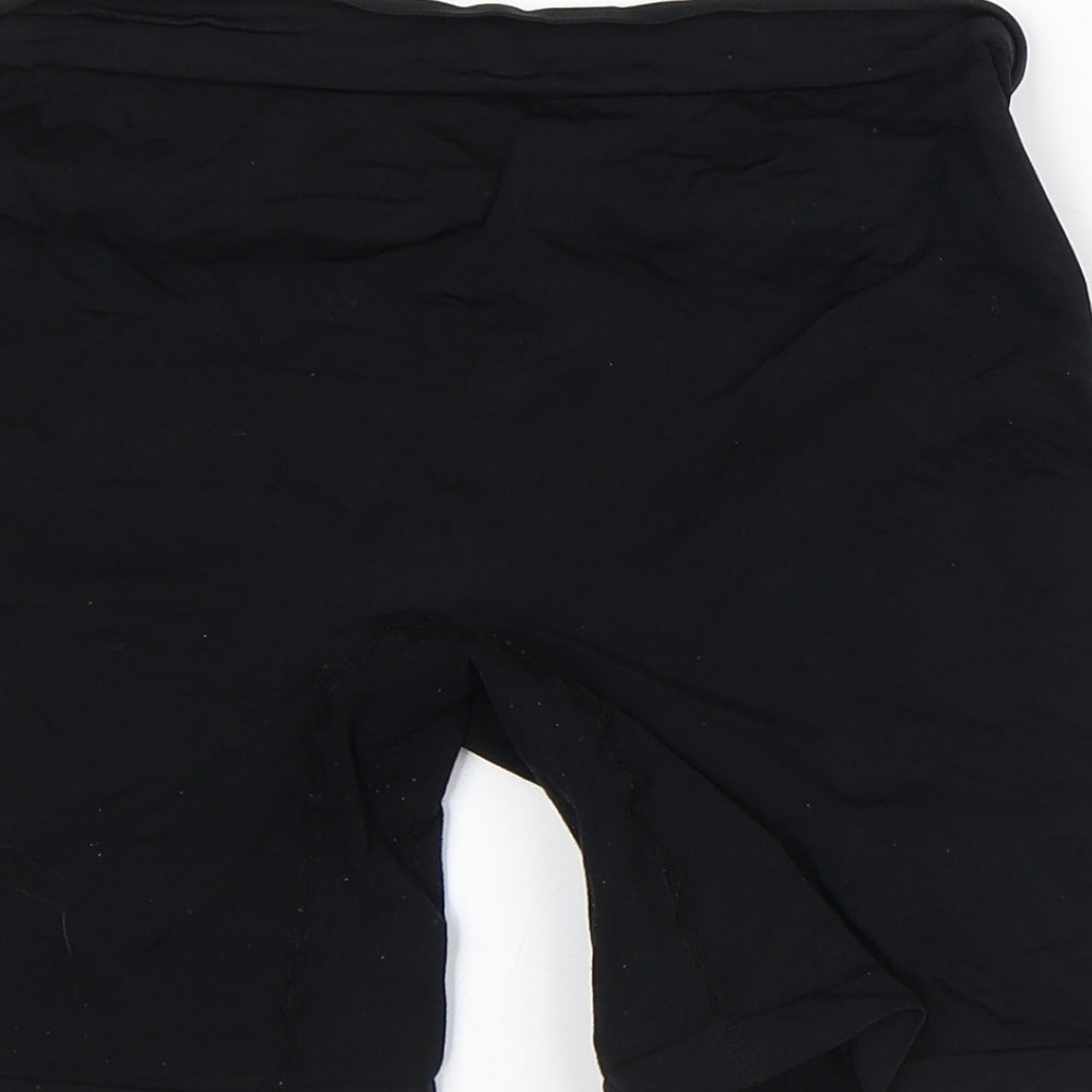 Preworn Womens Black Polyester Compression Shorts Size XL L6 in Regular