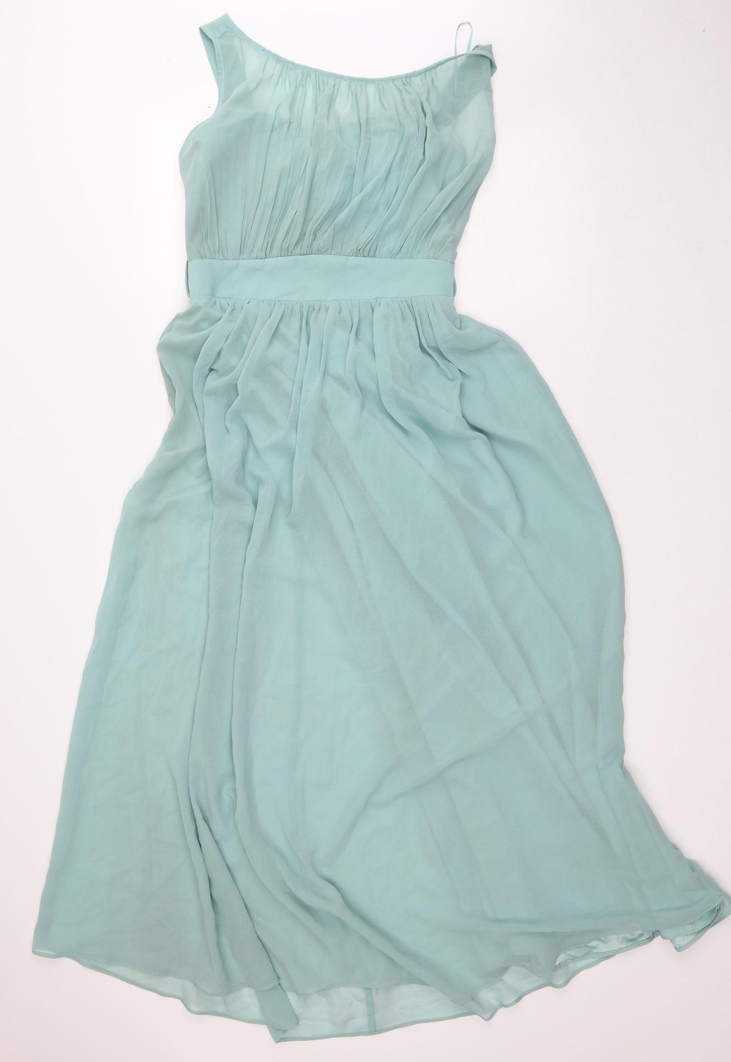 Showcase Womens Green Polyester Ball Gown Size 14 Sweetheart