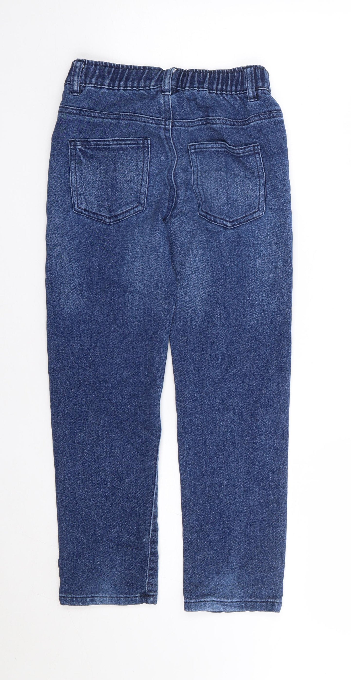 Dunnes Boys Blue Cotton Straight Jeans Size 8-9 Years Regular Drawstring