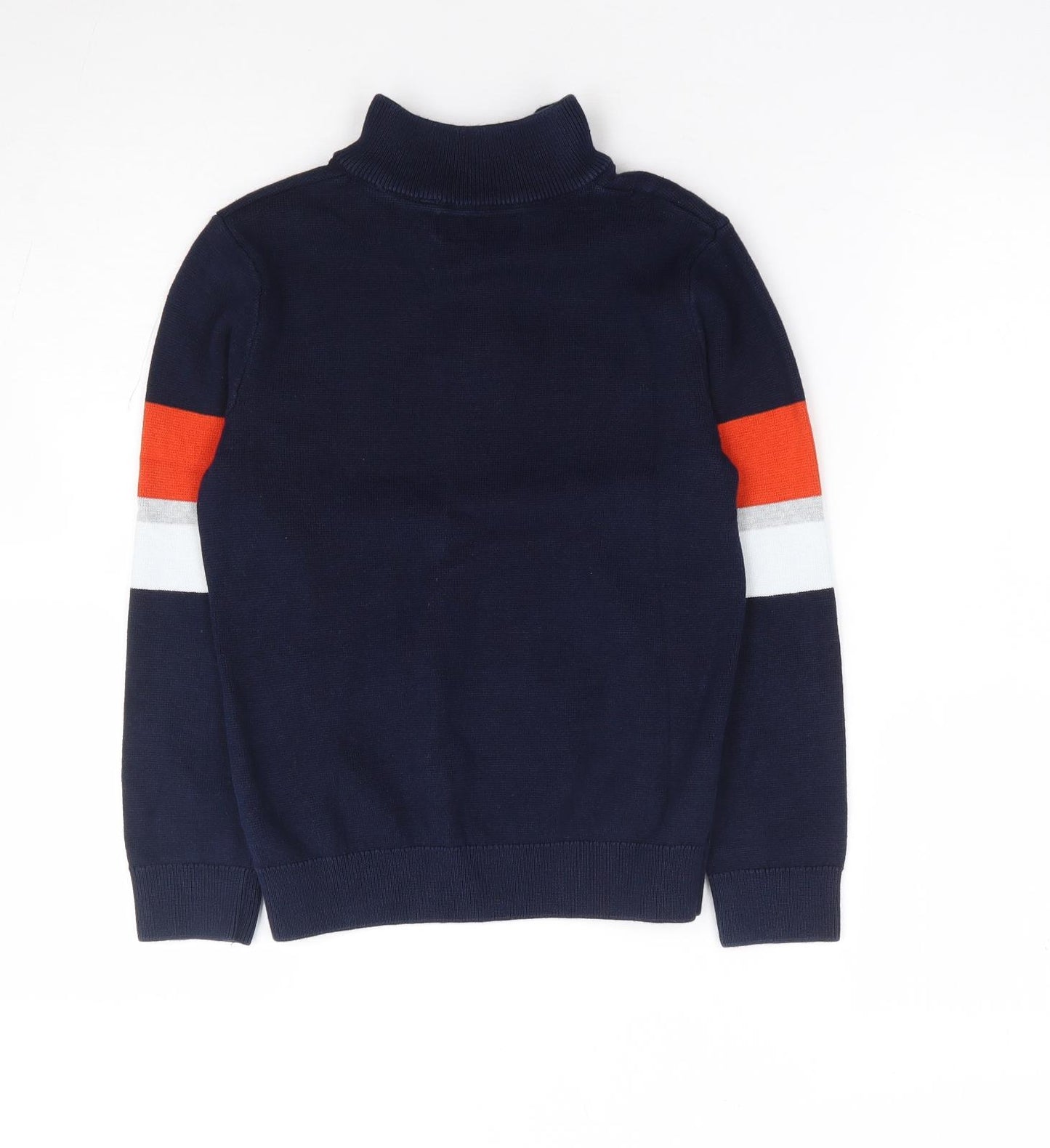 NEXT Boys Blue V-Neck 100% Cotton Pullover Jumper Size 8 Years Pullover