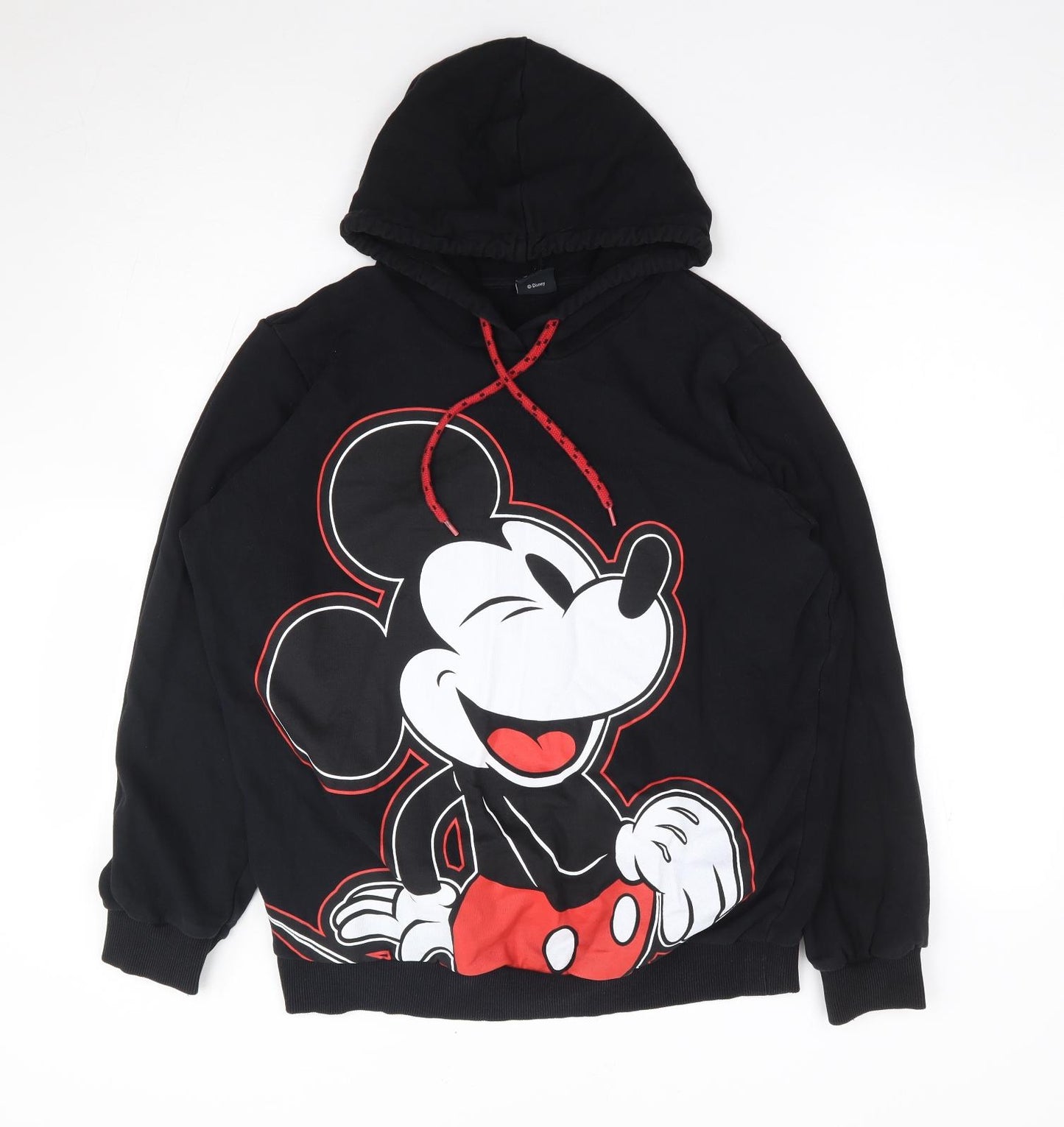 George Womens Black Cotton Pullover Hoodie Size M Pullover - Mickey Mouse