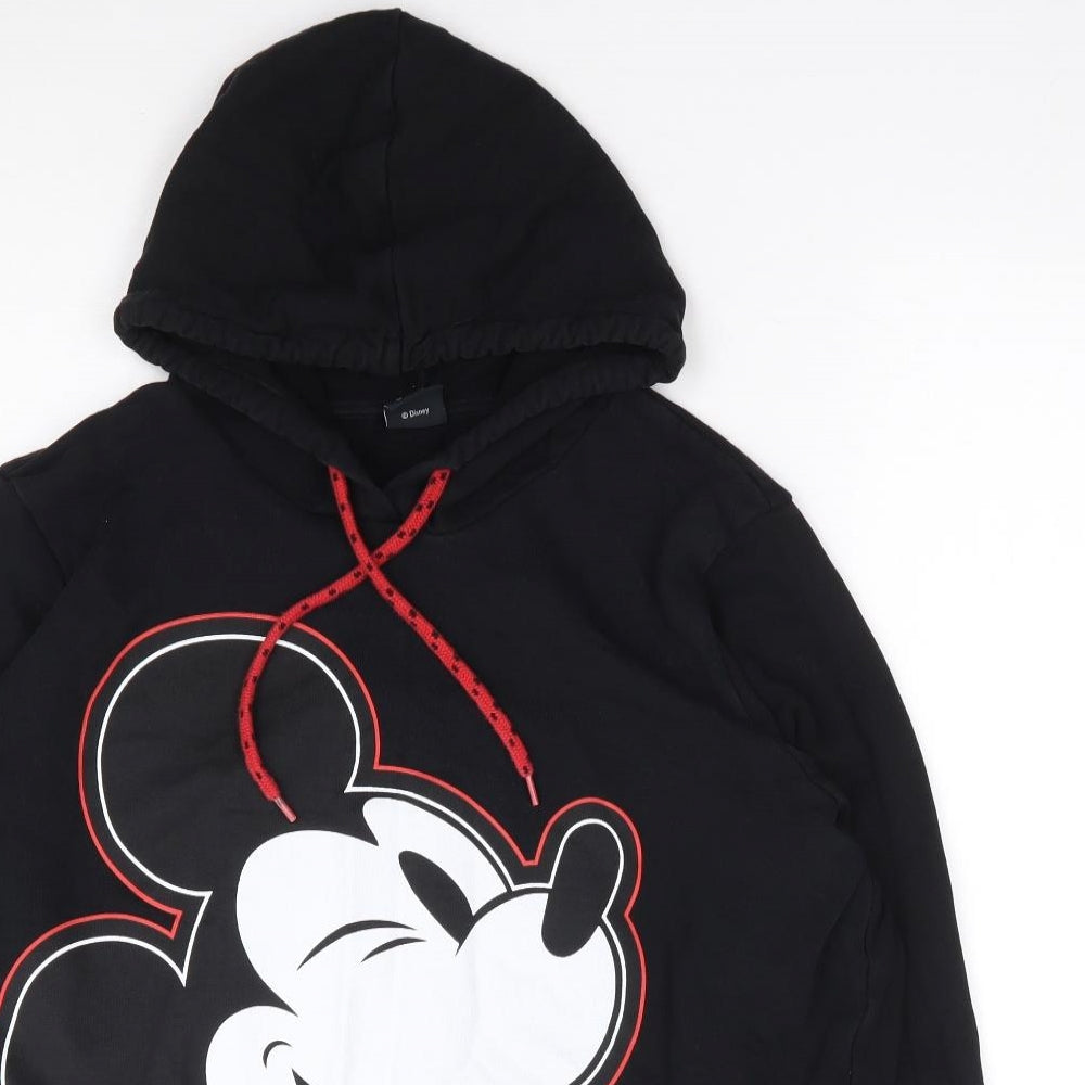 George Womens Black Cotton Pullover Hoodie Size M Pullover - Mickey Mouse