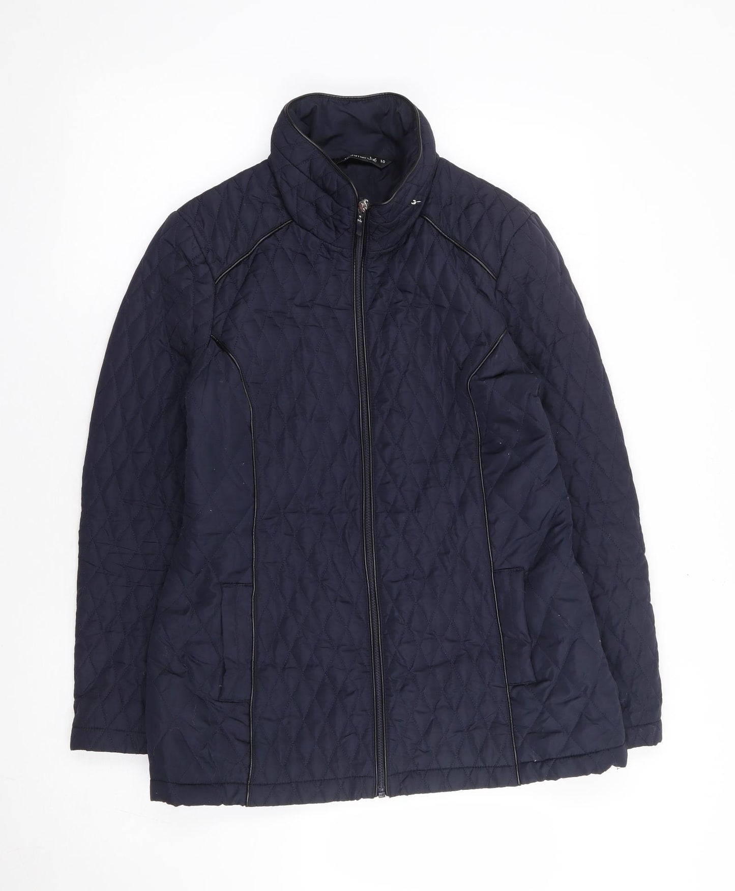 Bonmarché Womens Blue Rain Coat Coat Size 10 Zip