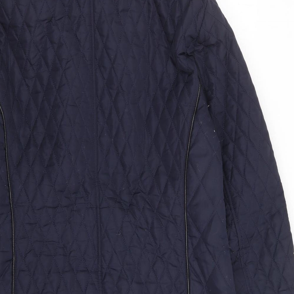 Bonmarché Womens Blue Rain Coat Coat Size 10 Zip