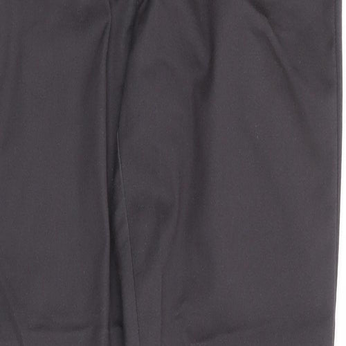 Wallis Womens Grey Cotton Trousers Size 12 L31 in Regular Zip