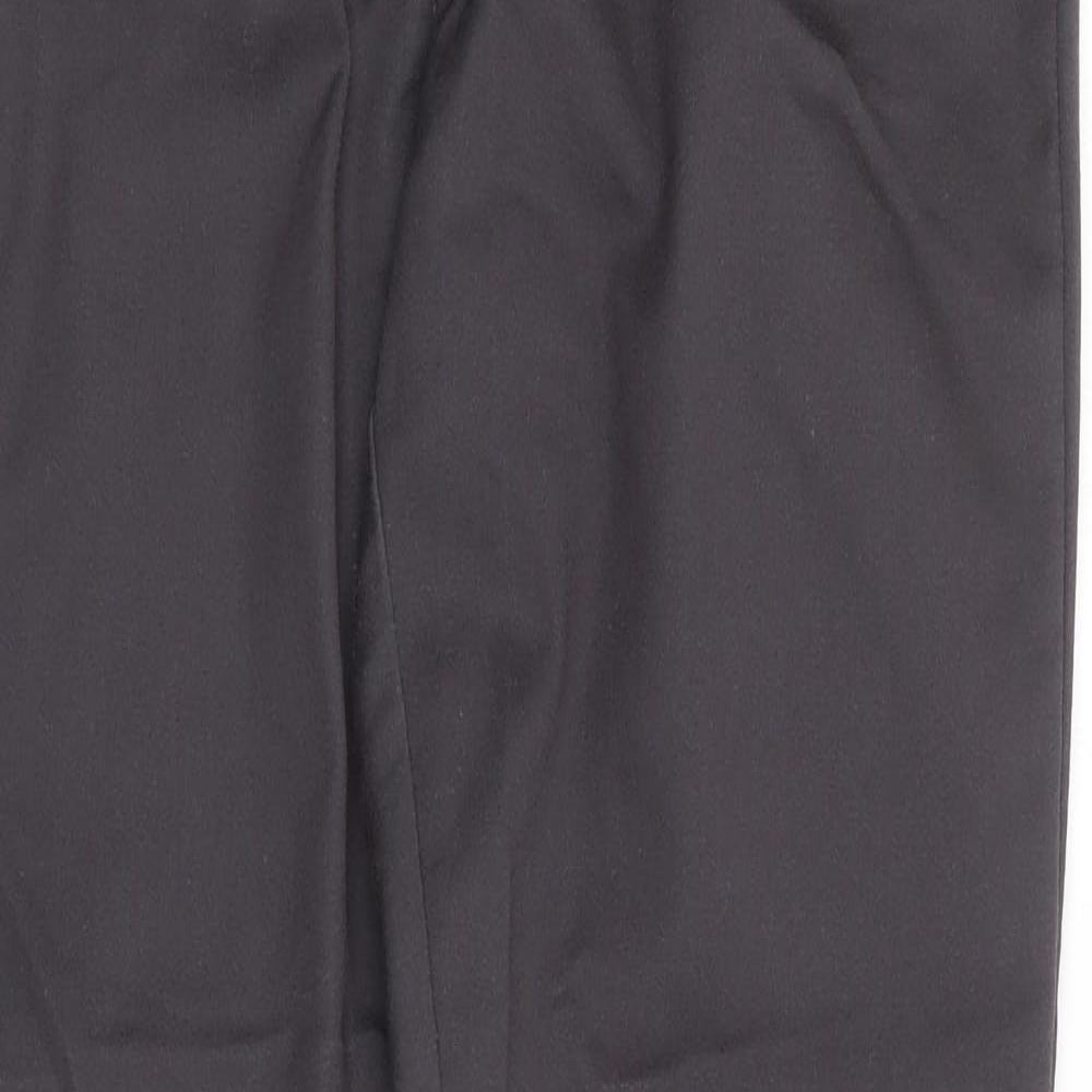Wallis Womens Grey Cotton Trousers Size 12 L31 in Regular Zip