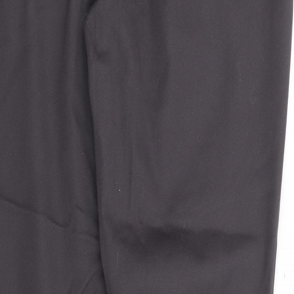 Wallis Womens Grey Cotton Trousers Size 12 L31 in Regular Zip