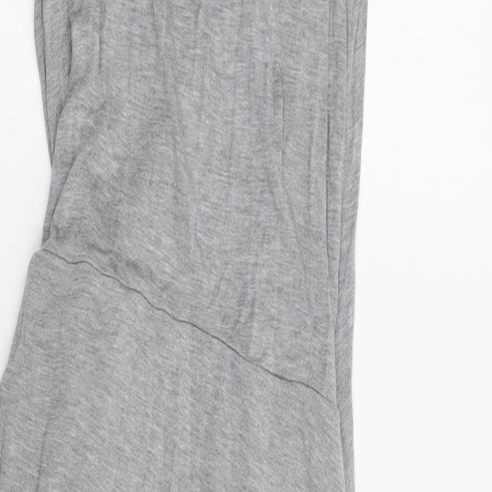 H&M Womens Grey Viscose Wrap Dress Size M V-Neck Pullover