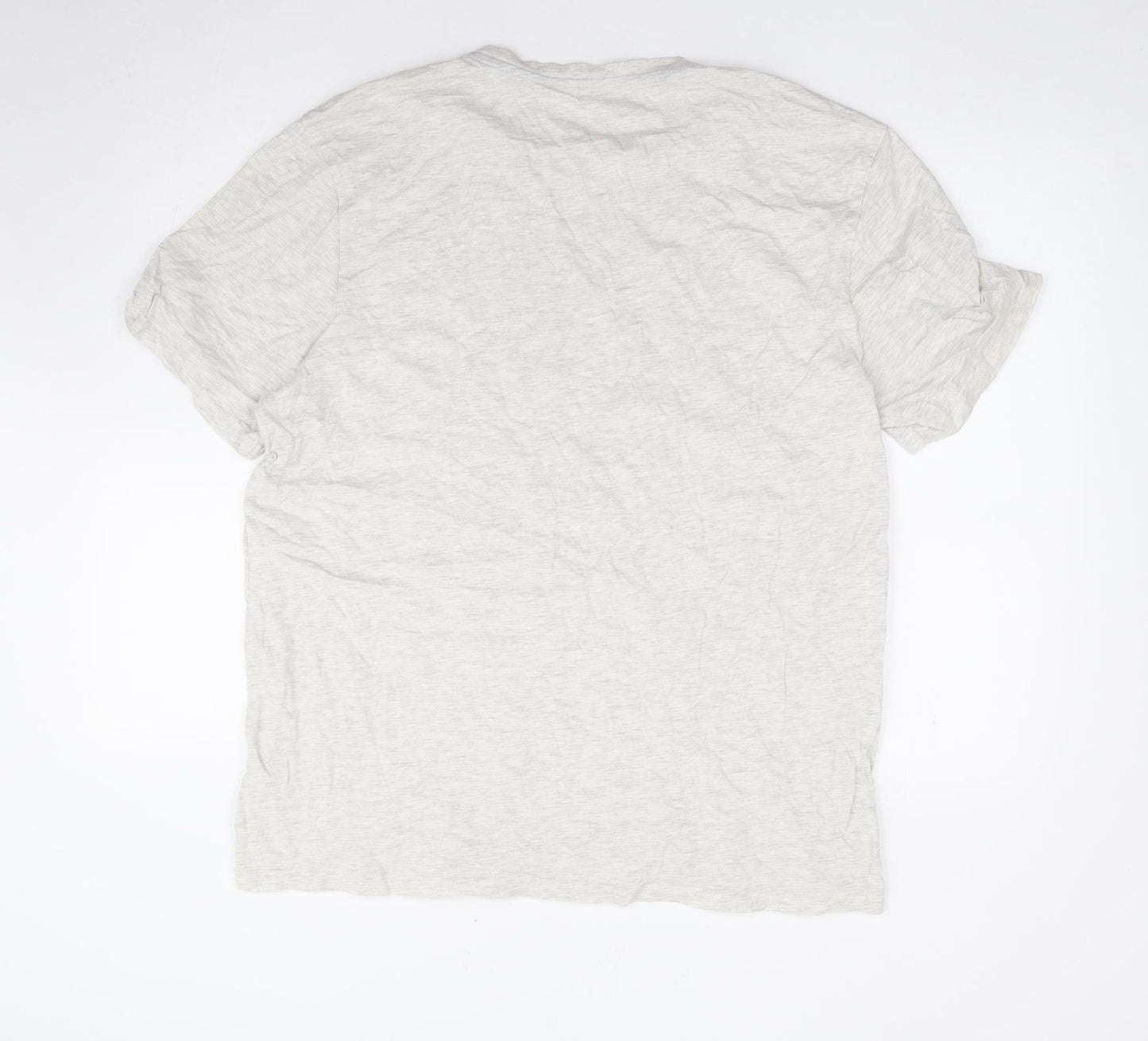 George Mens Ivory Cotton T-Shirt Size XL Crew Neck - Dad