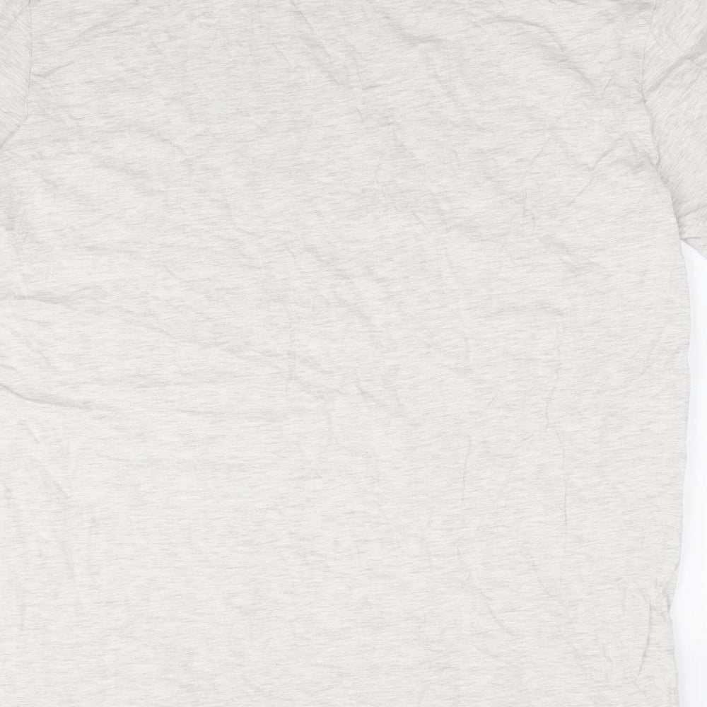 George Mens Ivory Cotton T-Shirt Size XL Crew Neck - Dad