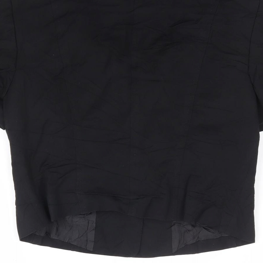 Seeler Womens Black Jacket Size 8 Button