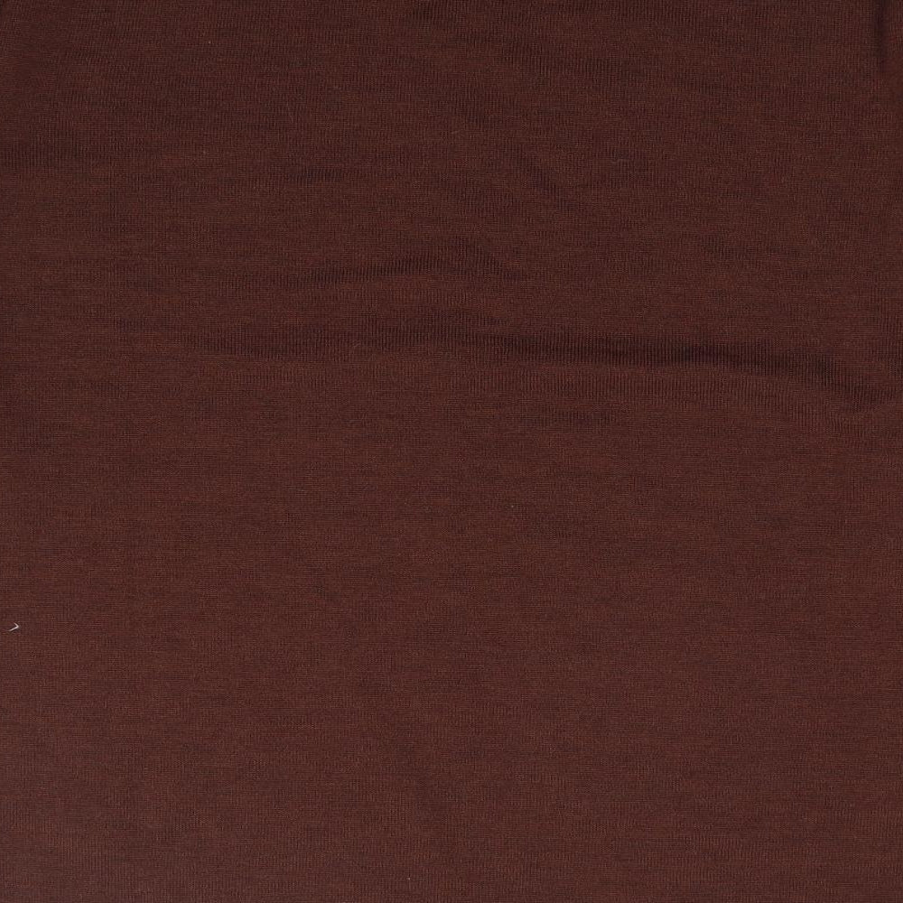LORD & TAYLOR Mens Brown Crew Neck Geometric Wool Pullover Jumper Size XL