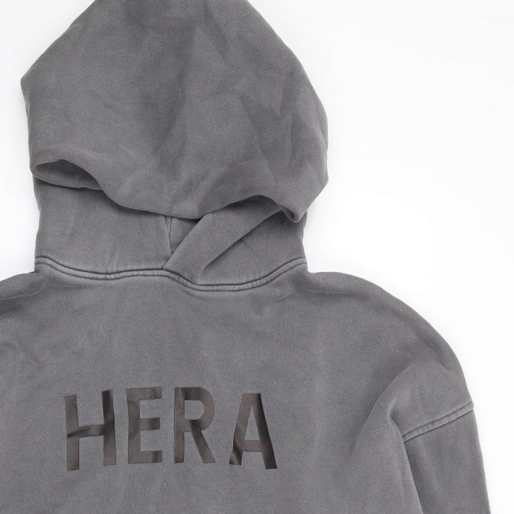 Hera Womens Grey Cotton Pullover Hoodie Size S Pullover