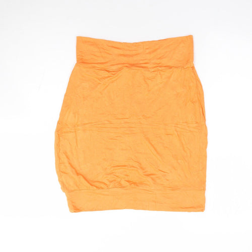 Papaya Womens Orange Viscose Basic Tank Size 10 Off the Shoulder