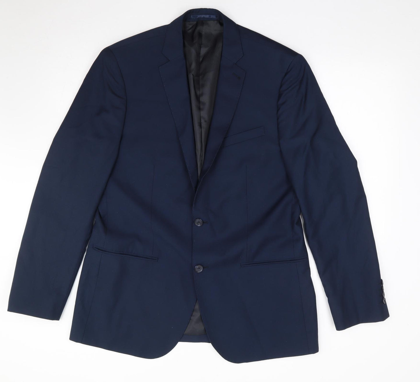 Tailor & Cutter Mens Blue Polyester Jacket Suit Jacket Size 40