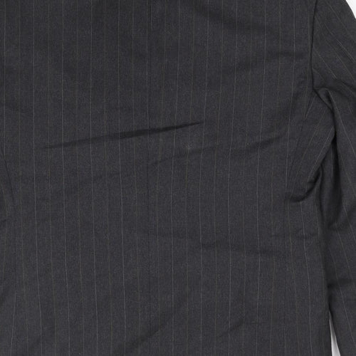 Rudnick Mens Grey Striped Polyester Jacket Suit Jacket Size 38